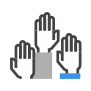 raise hands icon