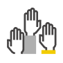 raise hands icon